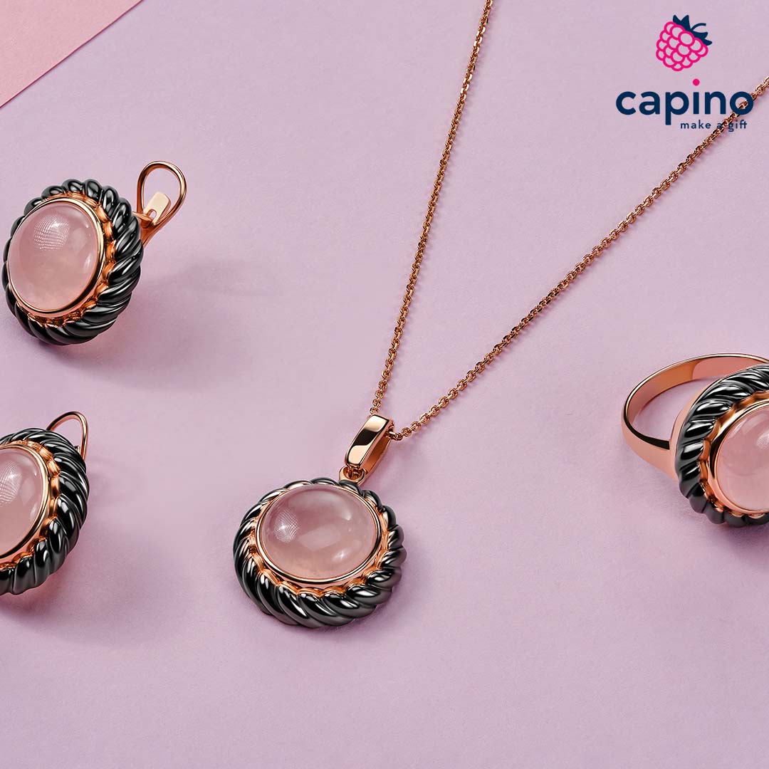 Розов кварц в бижута от сребро