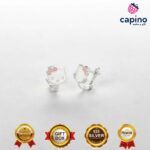 Детски сребърни обеци Hello Kitty Bella - 2