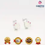 Детски сребърни обеци Hello Kitty Kiki - 1