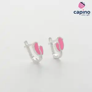 Детски сребърни обеци крачета Zoe