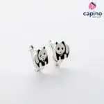 Детски сребърни обеци пандичка Daisy - 2