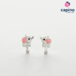 Детски сребърни обеци слонче Kitty - 1