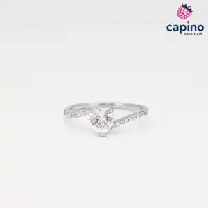 Сребърен пръстен сърце Ennio