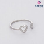 Сребърен пръстен сърце Gastone - 2