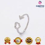 Сребърен пръстен сърце Gastone - 3