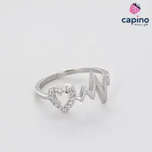 Сребърен пръстен сърце Ippazio