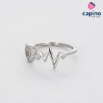 Сребърен пръстен сърце Ippazio - 4