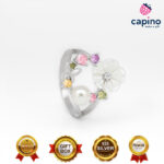 Сребърен пръстен цвете Guarino - 3