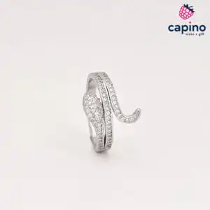 Сребърен пръстен змия Massimo