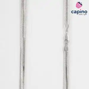 Сребърен синджир 40 см. плоска змийска плетка T1 Snake