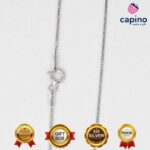 Сребърен синджир 45 см. Италиански квадрат T1 Italian box - 1