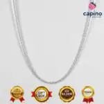 Сребърен синджир 45 см. корабно въже T1 Diamond Cut Rope - 2