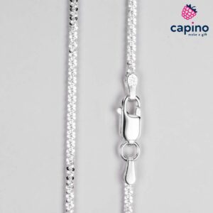 Сребърен синджир 45 см. снежинки T1 Snow Italy