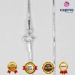 Сребърен синджир 50 см. италиански квадрат T1 Italian box - 1