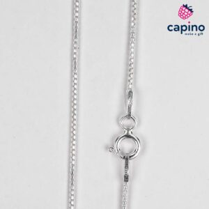 Сребърен синджир 50 см. объл квадрат T1 Italian box