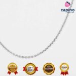 Сребърен синджир 50 см. обикновена T1 Cable link - 2