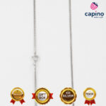 Сребърен синджир 55 см. Т2 mini Curb - 2