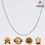 Сребърен синджир 55 см. змийска плетка Т1 Snake - 2