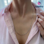 Сребърен синджир 60 см. T1 Cable link - 1