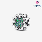 Сребърен талисман детелина две части Carmine