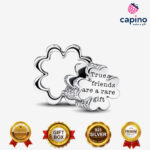 Сребърен талисман детелина две части Carmine - 2