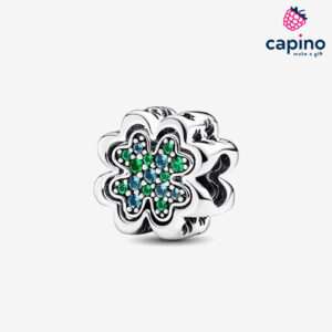 Сребърен талисман детелина две части Carmine