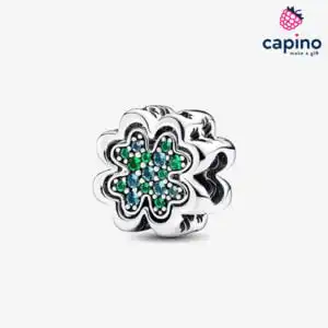Сребърен талисман детелина две части Carmine