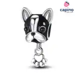 Сребърен талисман френски булдог Roxy