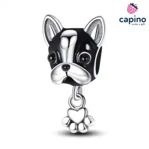 Сребърен талисман френски булдог Roxy