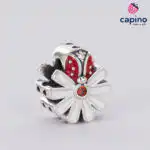 Сребърен талисман маргаритка с калинка Annibale