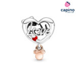 Сребърен талисман сърце love мама Agostino