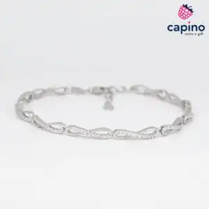 Сребърна гривна безкрайност Alina