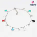 Сребърна гривна детелинки Serafina