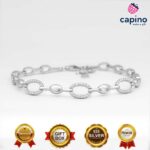 Сребърна гривна елипси Loretta - 4