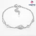 Сребърна гривна капки Melina - 4