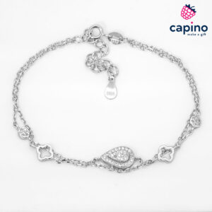 Сребърна гривна капки Melina - 4