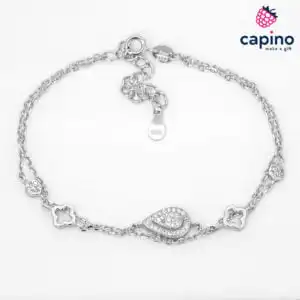 Сребърна гривна капки Melina - 4