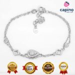 Сребърна гривна капки Melina - 5