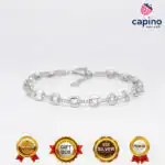 Сребърна гривна кубан Maura - 3
