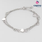 Сребърна гривна сърца Antonia