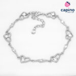 Сребърна гривна сърце Barbara - 4