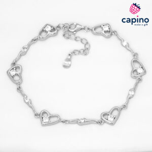 Сребърна гривна сърце Barbara - 4