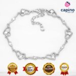 Сребърна гривна сърце Barbara - 5