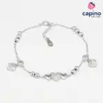 Сребърна гривна сърце Carla