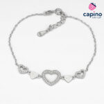 Сребърна гривна сърце Emma - 4