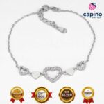 Сребърна гривна сърце Emma - 5