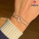Сребърна гривна сърце Fiamma - 2