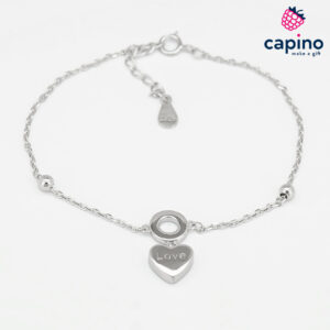 Сребърна гривна сърце Love Simonetta