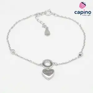 Сребърна гривна сърце Love Simonetta