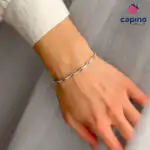 Сребърна гривна сърце Melania - 1